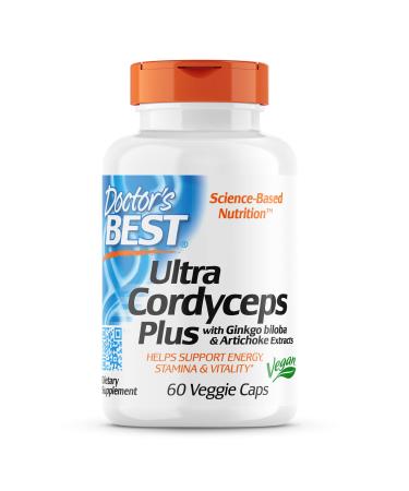 Doctor's Best Ultra Cordyceps Plus Non-GMO Vegan Gluten & Soy Free 60 Count