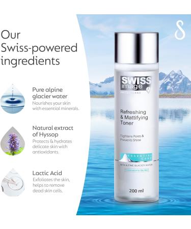 SWISS IMAGE Essential Care Toner 200ml - Refreshing Mattifying Paraben-Free SLS/SLES-Free Phthalate-Free - Buy Online on GoSupps.com
