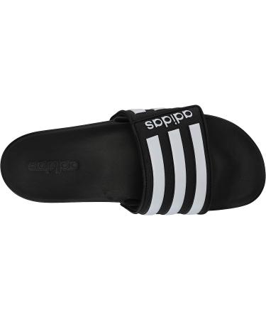 adidas Men's Adilette Comfort Slides Sandal 9 - Black/White/Grey - Buy Online on GoSupps.com
