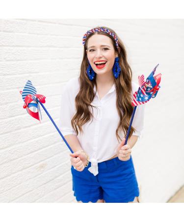 Patriotic Rhinestone Twist Headband for Women | Red White Blue Crystal Hairband for 4th of July Holiday Party - Buy Online on GoSupps.com