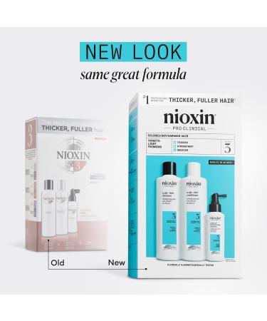 Nioxin Scalp + Hair Thickening System 3 | Full Size Kit for Colored/Damaged Hair | Niacinamide & Biotin | 3 Month Supply | International Shipping Available - Buy Online on GoSupps.com