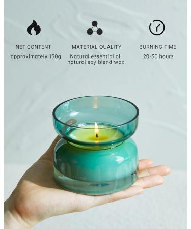 Scented Candles - Oz Natural Soy Wax with Essential Oils | 30 Hours Aromatherapy Candle in Curved Glass Jar | Perfect Christmas & Birthday Gifts for Women & Moms - Buy Online on GoSupps.com