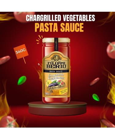 Filippo Berio Pesto Sauce Pick N Mix - Choose From Jar with 4 Flavours | Arrabbiata Basilico Chargrilled Vegetables and Olive Pasta-Sauce Vegan & Vegetarian No Preservatives - Pack of 3 x 340g - Buy Online on GoSupps.com