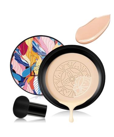 Indicativet Air Cushion CC Cream 2024 New Mushroom Head Air Cushion CC Cream Long-Lasting Matte Waterproof Moisturizing Concealer BB Cream Face Make Up (Nature)