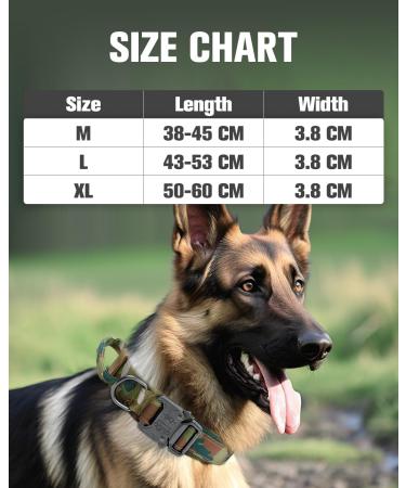 Joytale Tactical Dog Collar - Large Camouflage Dog Collar with Handle & QR Code Tag for Ultimate Safety | Shop Internationally - Buy Online on GoSupps.com