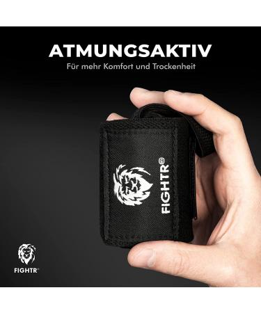Fightr Wrist Bandages - 45cm Wrist Wraps for Fitness Powerlifting Bodybuilding & Crossfit Black | International Shipping Available - Buy Online on GoSupps.com