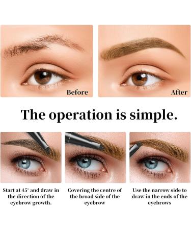 Long-Lasting Smudge-Proof Eyebrow Pencil | Dark Brown Microblading Pen | Water-Resistant - Buy Online on GoSupps.com