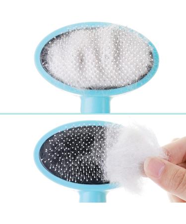 Pleasantsong Dog & Cat Grooming Brush with Self Cleaning Button - For Short/Long Hair, Removes Undercoat, Loose Fur & Dirt - Buy Online on GoSupps.com