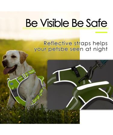 Thinkpet No-Pull Dog Harness & Leash Set | Adjustable Breathable Reflective Safety for Small to Large Dogs - Green (150cm) - Buy Online on GoSupps.com