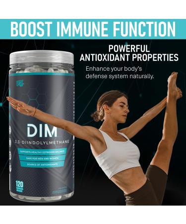 VNDL DIM for Hormone Regulation & Immune Support Formula - 100mg Natural Capsule with Antioxidant Activity for Men & Women - Boost Wellness & Experience with Third-Party Tested 120 Capsules DIM (120 Capsules) - Buy Online on GoSupps.com