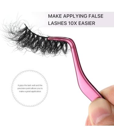 Yalixuan Lash Tweezers Eyelash Applicator Stainless Steel Eyelash Tweezers Eyelash Applicator Tool 2 in 1 Lash Tweezers Strip Lashes Double Ended Eyelash Tool with Built in Lash Comb - Buy Online on GoSupps.com