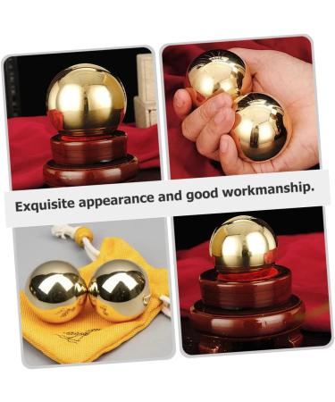 Buy Gatuida Brass Gymnastics Balls 4-Piece Fitness & Hand Training Set | Copper Baoding Roller Massagers - Buy Online on GoSupps.com