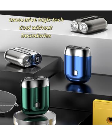 2024 New Upgrade Pocket Shaver USB Mini Shavers for Men Rechargeable Waterproof Compact Electric Shaver Mini Portable Electric Razor Double Head Razor (blue) - Buy Online on GoSupps.com