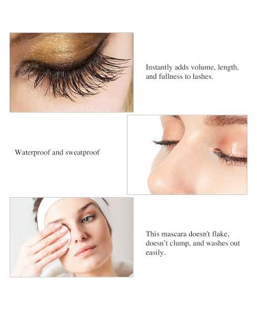 4D Silk Fiber Mascara Black - Waterproof Thick & Long Eyelashes Lump-Free Durable Soft Brush for Sensitive Eyes - Buy Online on GoSupps.com