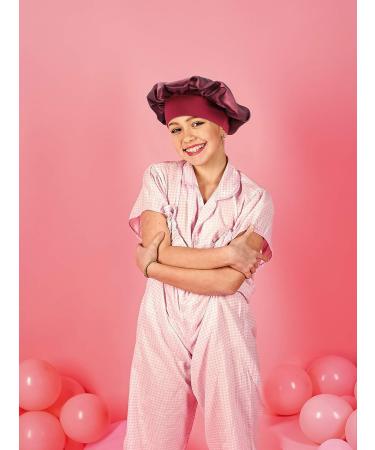 Blulu 3-Piece Satin Sleep Cap Set for Women and Girls - Silver, Wine Red, Royal Blue - Buy Online on GoSupps.com