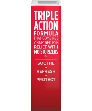 Visine Triple Action Eye Drops - Dry Eyes Red Eye  Strained Eyes Tired Eyes - 15 mL - Buy Online on GoSupps.com