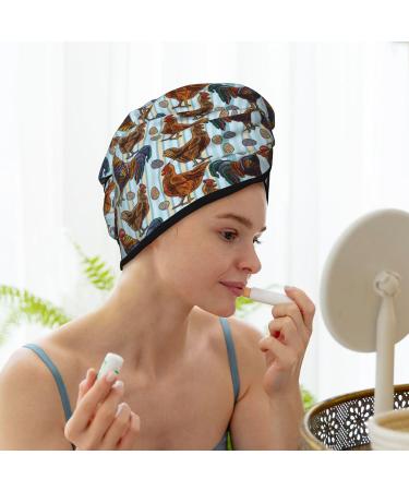 Beautiful Color Rooster Microfiber Hair Towel | Soft Super Absorbent Coral Velvet Wrap for Long Curly & Thick Hair - Quick Dry Solution - Buy Online on GoSupps.com