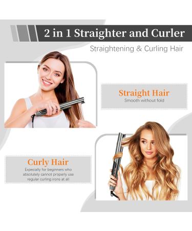 Professional Women's Hair Straighteners Layhou Straightening and Curling 2 in 1 Ceramic Plate Hair Straighteners Adjustable Temperature LCD Display Straightening Styling Tool for Long and Short Hair - Buy Online on GoSupps.com