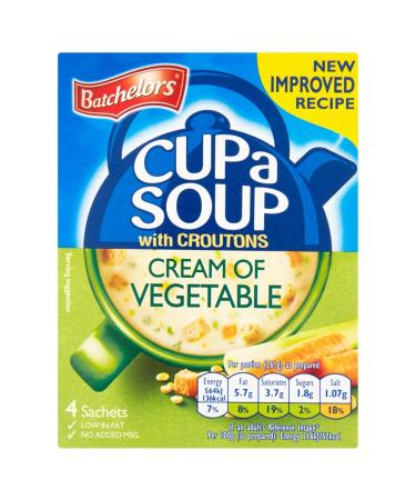 Batchelors Cup a Soup Cream of Vegetable 4.3 Ounce (Pack of 1)