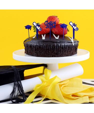 90 Pieces Class of 2023 Theme Graduation Cake Topper Cupcake Picks Plastic Picks Graduation Cupcake Decorations for Party Supplies and Graduation Party Favors 3 Styles (Blue) - Buy Online on GoSupps.com