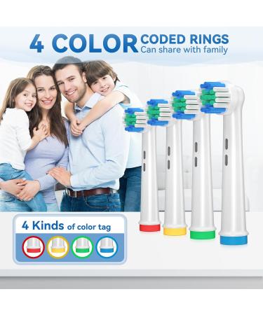 Anjocare 24 Pack Replacement Brush Heads for Oral B Electric Toothbrush - Compatible with Pro 1000/5000/7000 & Vitality - Rechargeable Brush Heads (White) - Buy Online on GoSupps.com