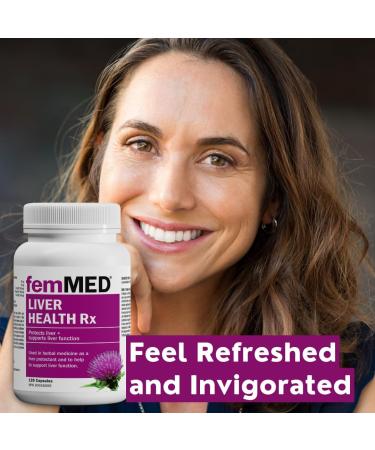 femMED Liver Cleanse Detox & Repair Formula - Herbal Liver Support Supplement with Milk Thistle Extract with Silymarin Dandelion Root Yarrow Burdock Root & Artichoke Extract for Liver 120 Capsules - Buy Online on GoSupps.com