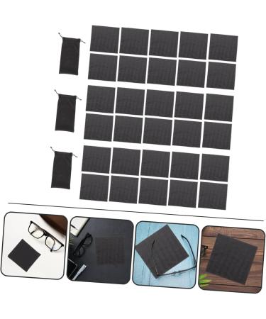 Beavorty 3 Sets Microfiber Glasses Cleaning Cloths - Window & Eyeglasses Wipes (Black 13.5x13.5cm) | Premium Quality for Crystal Clear Vision - Buy Online on GoSupps.com