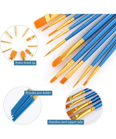 Acrylic Paint Brush Set - 20 Packs/200pcs Nylon Hair Brushes for Oil and Watercolor - Ideal for Art Painting Enthusiasts - A-200p - Buy Online on GoSupps.com