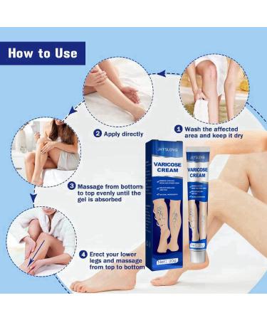 Varicose Veins Cream - Treatment for Leg Spider Vein Relief and Healing - Buy Online on GoSupps.com