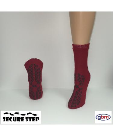 Secure Step Double-Sided Tread Non Slip Safety Socks 6 Pairs - 3X-Large Red - Buy Online on GoSupps.com