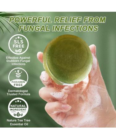 Antibacterial Tea Tree Soap Antifungal Natural Tea Tree Soap Bar for Oily Skin Face Cleansing Acne Spots Blackheads Vegan Paraben & Cruelty Free - 100g - Buy Online on GoSupps.com