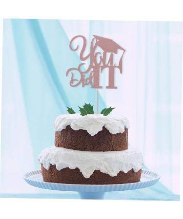 COOLHIYA 10pcs 2021 Graduation Cake Arrangement Graduation Party Supplies Glitter Graduation Pick Class of 2021 Graduation Cupcake Topper High School Grad Trencher Cap Cover Paper Food Golden 13x13.5cm - Buy Online on GoSupps.com