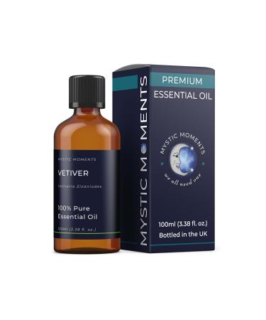 Mystic Moments Vetiver Essential Oil-100ml-100% Pure 100ml Earthy 100ml