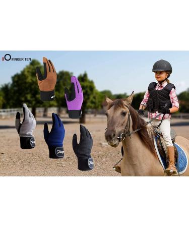 Lovmead Kids Riding Gloves - Breathable Grip Gloves for Ages 5-14 | Ideal for Riding Cycling Gardening & Sports - Buy Online on GoSupps.com