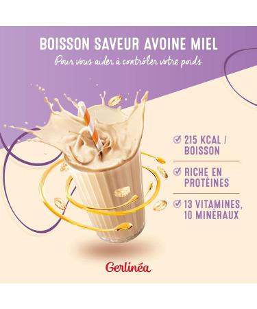 Gerlin a Slimming Drink with Oat and Honey flavor - Meal replacements rich in vegetable proteins - Powder to reconstitute - contains 8 meals - Buy Online on GoSupps.com