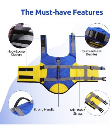Shop Cit toile Dog Life Jacket (Small) - Reflective Durable & Buoyant - Perfect for Swimming & Water Sports - Blue - Buy Online on GoSupps.com