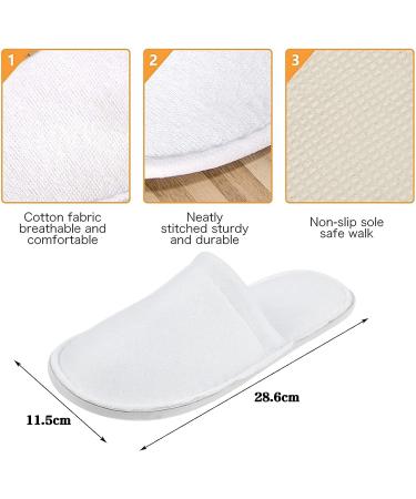 ROYGBBP 10 Pairs Luxury Velvet Spa Slippers | Non Slip Guests Flip Flop for Travel, Home, Hotel, Nail Salon | Fits US Men Size 11 & US Women Size 12 - Buy Online on GoSupps.com