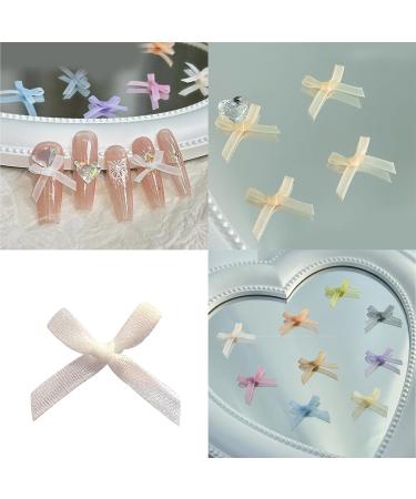 10Pcs Bow Art Decorations Colorful Ribbon Bowknot Accessories Bows For Acrylic Art 02a - Buy Online on GoSupps.com