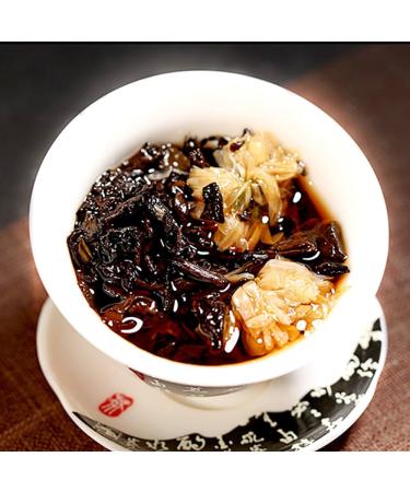 COLORFULTEA - 190g (6.7 oz) - Sheng Puerh Tea - Chrysanthemum Puer Tea/Chrysanthemum Pu erh Tea/Chrysanthemum Flower Pu'erh Tea - Premium Quality Rose Raw Pu-erh Tea Cake - Buy Online on GoSupps.com
