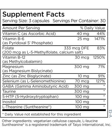 MetaCalm - Stress Regulation Formula with Methylated Folate Magnesium Glycinate GABA 5-HTP & L-Theanine - Mood Support & Relaxation | 90 Capsules - International Shipping Available - Buy Online on GoSupps.com