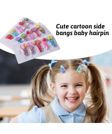 Pinsheng 15pcs Glitter Sequins Hair Clips - Cute Fruit Pattern Mini Hair Clips for Kids & Girls - International Shipping Available - Buy Online on GoSupps.com