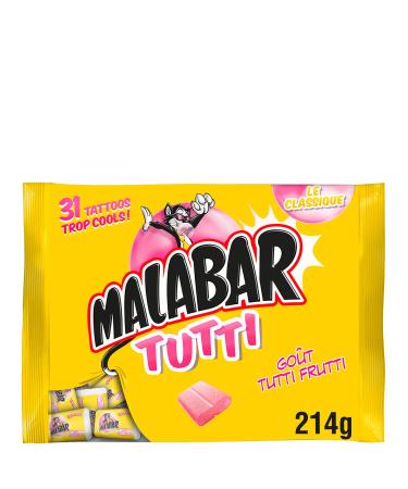 Malabar Tutti Chewing Gum Bag 214 g
