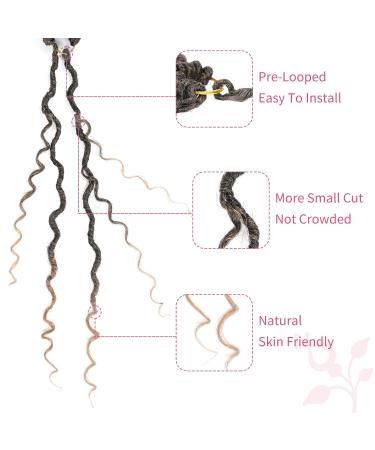 Goddess Locs Crochet Hair 14 Inch - 8 Pack Pre-looped River Fauxs Locs Crochet Hair T30 for Black Women - Buy Online on GoSupps.com