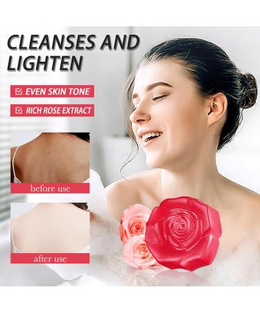 Rose Soap Handmade Soap Bar Natural Soap with Rose Essential Oil Facial Soap Bar Cleanser Suitable for All Skin Types Face & Body Cleansing Hydrating Moisturising Exfoliating Vegan & Residue-Free 1 - Buy Online on GoSupps.com