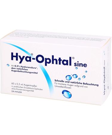 Buy Hya Ophtal Sine Eye Drops 60x0.5 ml - Soothing Relief for Dry Eyes | Fast International Shipping - Buy Online on GoSupps.com