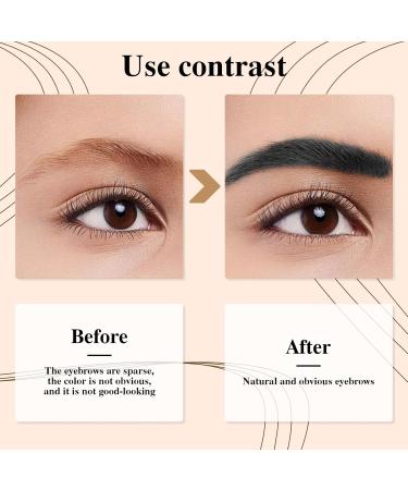 3D Waterproof Microblading Eyebrow Pen Natural Brows Eyebrow Pencil with 4 Fork Tip Magical Liquid Eyebrow for Makeup Beginners (Black) - Buy Online on GoSupps.com
