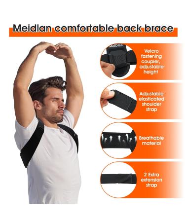 Buy Adjustable Posture Corrector for Men & Women - Breathable Back Brace for Pain Relief | Comfortable Support Band for Shoulders & Neck (28-44 in) - International Shipping Available - Buy Online on GoSupps.com