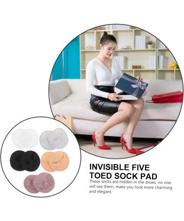 FRCOLOR 10 Pairs Invisible Five Toe Socks Half Socks Women Forefoot Socks Women Toe Socks High Heel Socks Non Skid Socks Invisible Forefoot Socks Non Shoe Grips Cotton Bottom Women's Socks - Buy Online on GoSupps.com