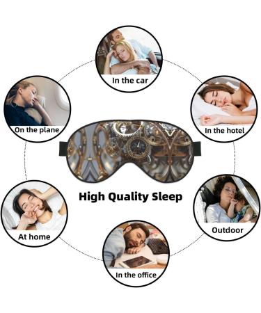Buy Soft Clock Gear Print Sleep Eye Mask | Comfortable Eyeshade for Travel & Naps - Ideal for Men & Women - Buy Online on GoSupps.com