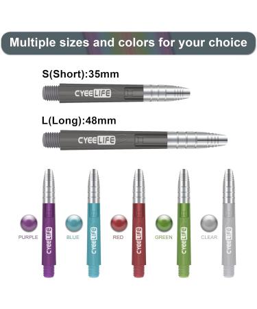 CyeeLife 15Packs Transparent Aluminum-Plastic Dart Shafts (5 Sets) - 35mm/48mm L - Black - Buy Online on GoSupps.com